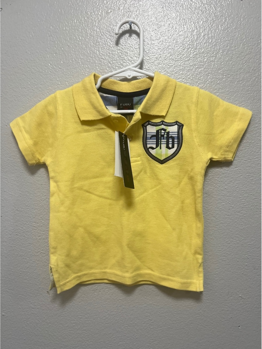 New nwt 18-24 months FUBU yellow short sleeve polo shirt